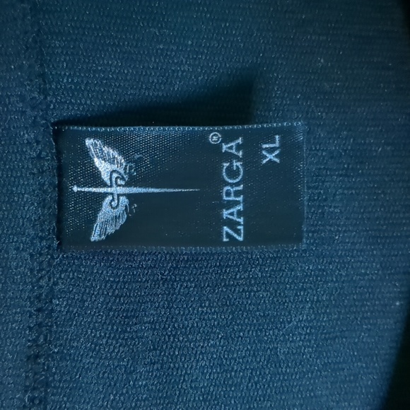 ZARGA* XL women's Long sleeve open shoulder distressed biker sweatshirt w/ - Picture 10 of 13